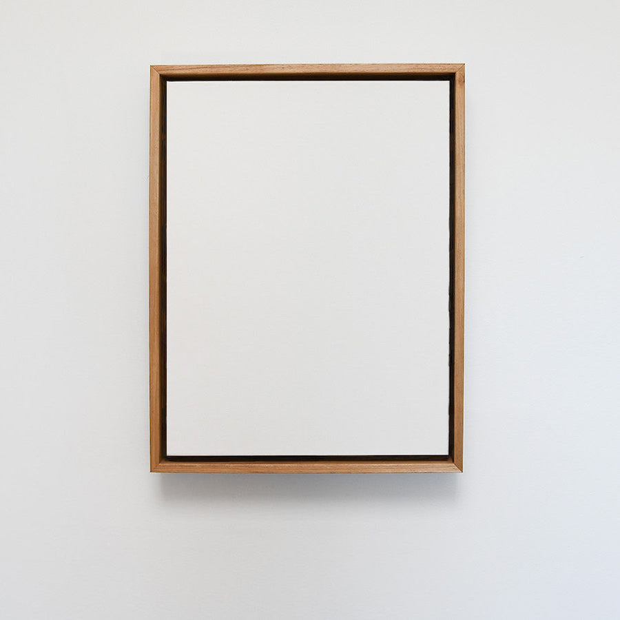 float frame with canvas ready for printing