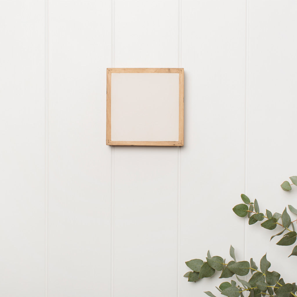 Square Reclaimed Hardwood Stone Print