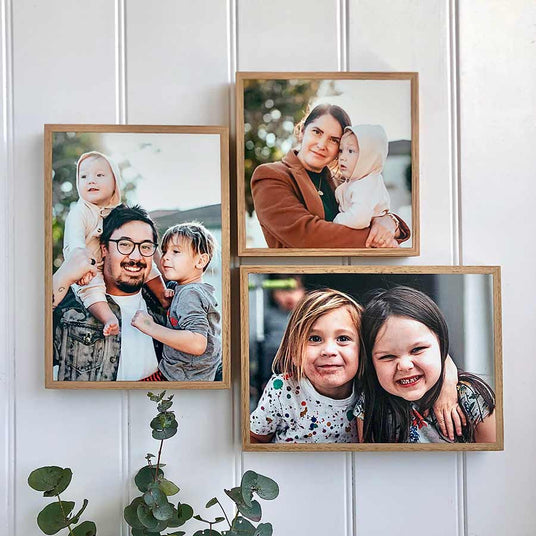 Tasmanian oak frame with custom photo print – handcrafted by Imogen Stone