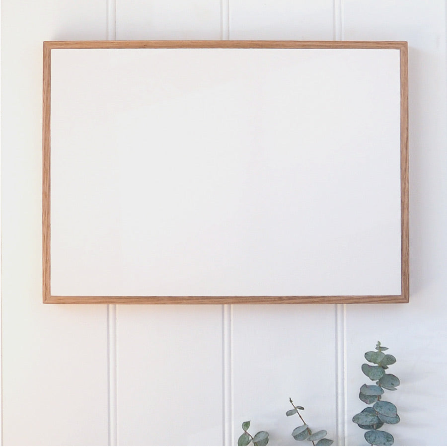 Large landscape rectangle photo print on stone, framed in native Australian Tasmanian Oak, 420 x 300mm