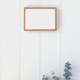 Small landscape rectangle photo print on stone, framed in native Australian Tasmanian Oak, 210 x 150mm