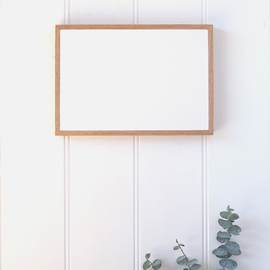 Medium landscape rectangle photo print on stone, framed in native Australian Tasmanian Oak, 300 x 210mm