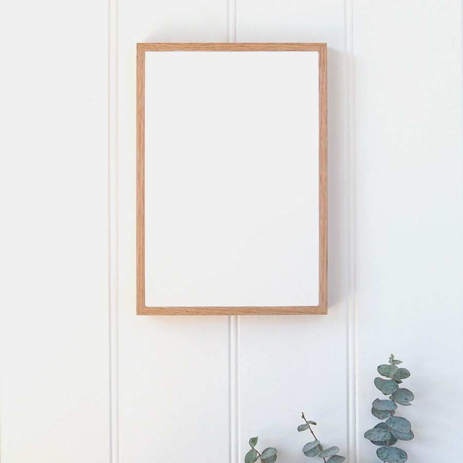 Medium portrait rectangle photo print on stone, framed in native Australian Tasmanian Oak, 300 x 210mm