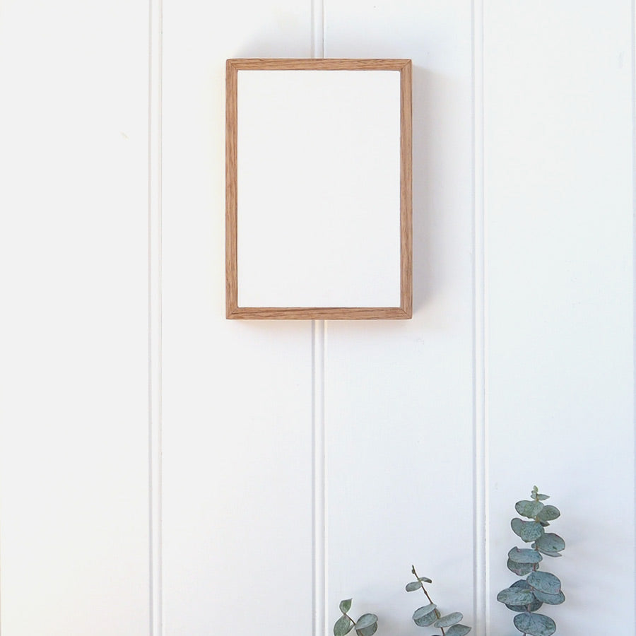 Small portrait rectangle photo print on stone, framed in native Australian Tasmanian Oak, 210 x 150mm