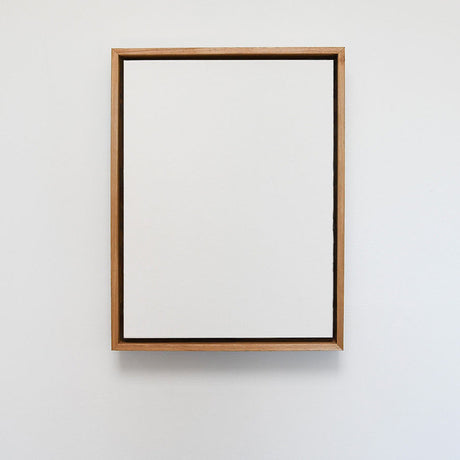 float frame with canvas ready for printing