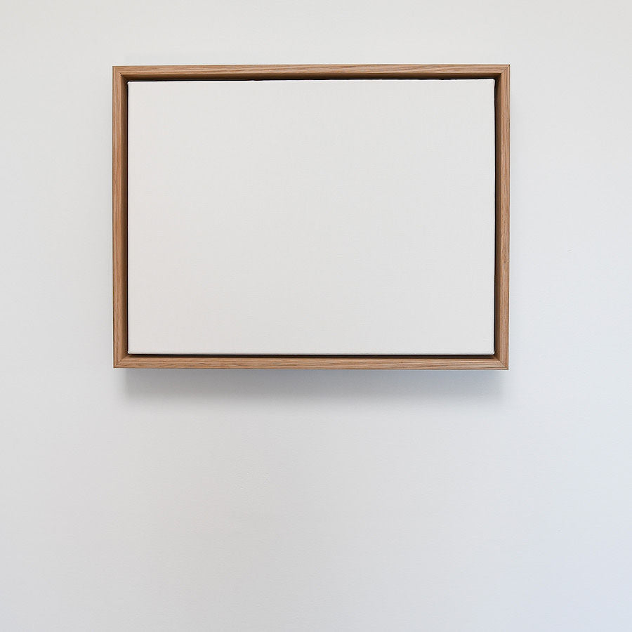 Tasmanian oak float frame with canvas for printing