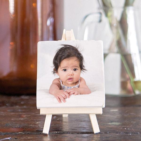Baby photo printed on stone