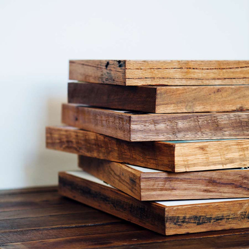 Reclaimed hardwood picture frames